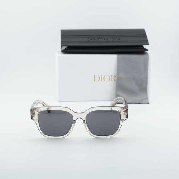 Dior OBLIQUE S1F 78A0 Square Sunglasses - Khaki/Grey